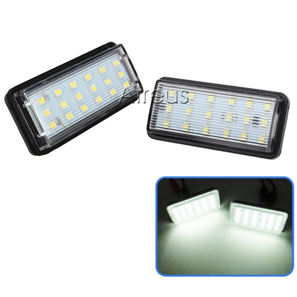 1 Pair Auto LED License Plate Light 12V SMD 3528 White Car Number Plate ...