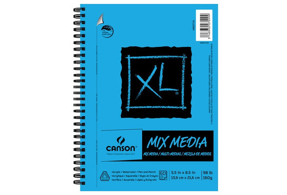 Canson XL Mix Media Book, 60 Sheets, 5.5 x 8.5 