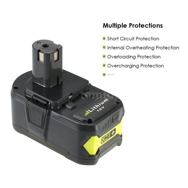 For Ryobi 18V P108 4.0Ah ONE PLUS Battery Replacement