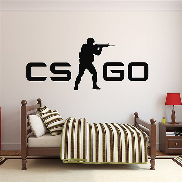 Counter Strike Go Cs Go Wall Sticker Game Emblem Vinyl Art Mural Sticker Wish
