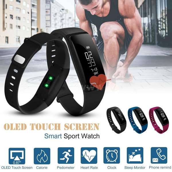 SBD S-Fit Sporty Smart Fitness Band Watch Bracelet with 1.33' Touch Screen  with Heart Rate