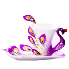 peacock, Coffee, coffeecupset, Cup