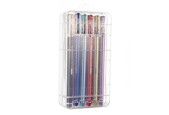 Glitter Gel Pens, Set of 12 Professional Artist Quality Pens. Best Gel Pen  Colors with Comfort Grip. Enhance Your Adult Coloring Book Experience Now!  Perfect Gift Ideas!