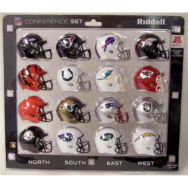 Creative Sports RPD-NFL-NFC-16-Speed NFC Conference Pocket Pro Speed Mini  Helmet Set