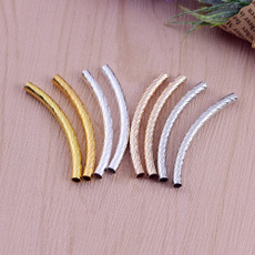 40/60/100pcs Women 's Diy Jewelry Making Long Thread Tube Spacer Beads