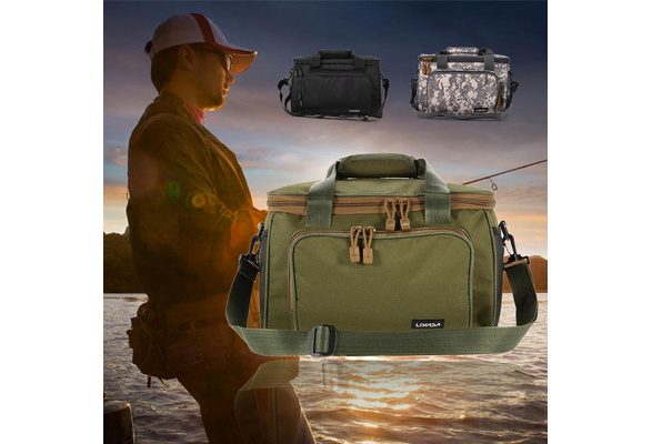 Cheap Canvas Fishing Shoulder Bag Pack Tackle Bag Lure Reel Bag Pouch Case  New