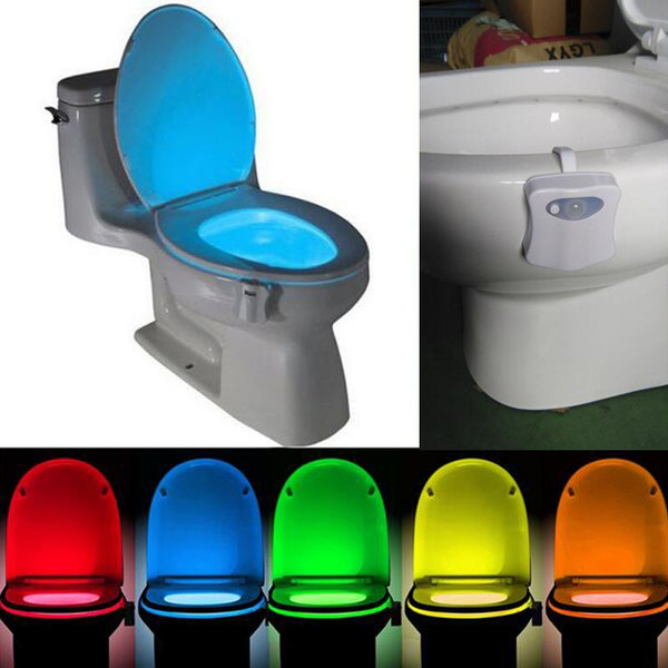 Home Motion Sensor RGB Toilet Light Sensor 8 Color Automatic Toilet Seat  Bowl Bathroom Night Light | Wish