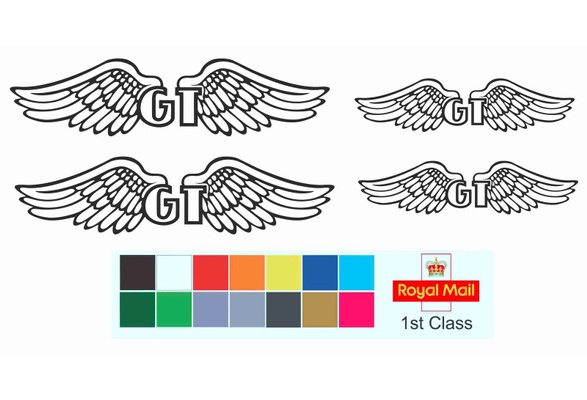 GT BMX WINGS Stickers Decals Vinyl Bikes Bicycles Cycles Fork Mountain BMX MTB 