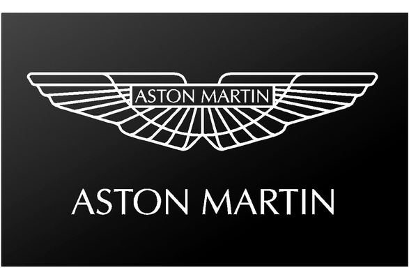 2pcs Dashboard Badge decal sticker *ASTON MARTIN* L 