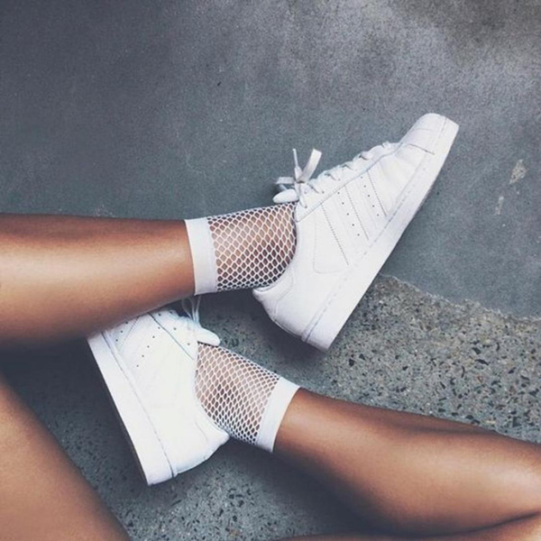Socks Lady Mesh Lace Fish Net Short 