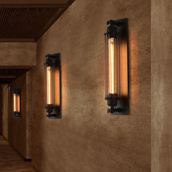 edison flute wall light