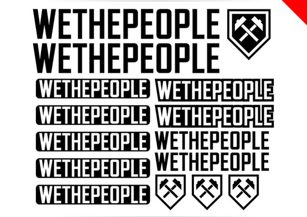 cycling, mtb, bmx, bike, frame Details about   WE THE PEOPLE Die-cut Decal Sticker sheet V1 