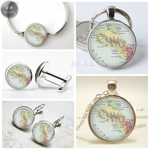 Costa Rica Map Cufflinks