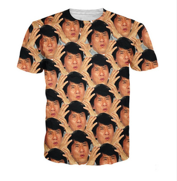 Wholesale Jackie Chan WTF All Over T 