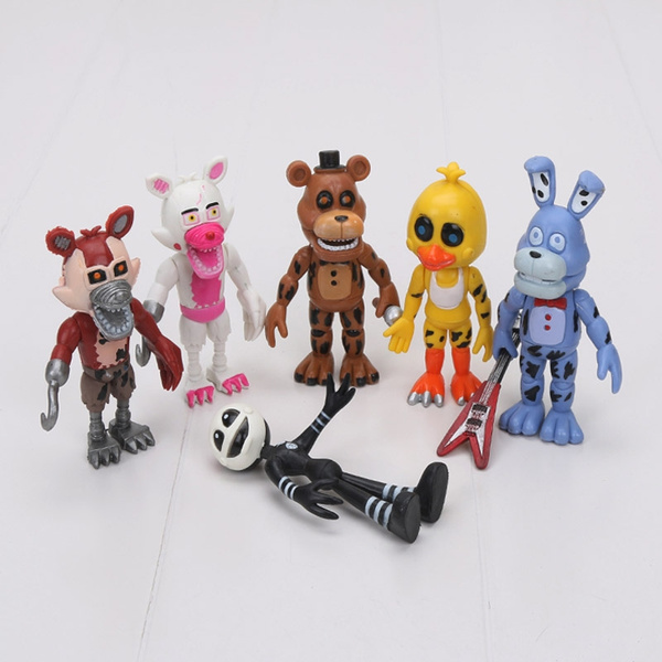 Five Nights At Freddy's Foxy Chica Bonnie 6 PCS Action Figure Toy