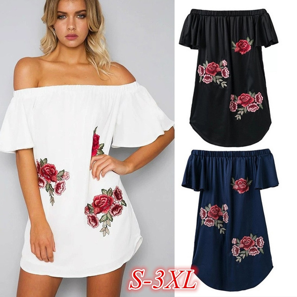 Sexy Vacation Floral Print Hollow Out Draw String Pleated Sloping Shoulder Pleated Dresses(3 Colors)