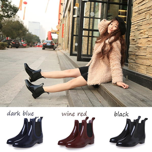 Fashion Rain Boots Pointed Toe Women 