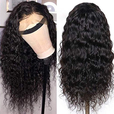 Black Color Free Part Loose Curly Lace Front Wig Glueless Heat Resistant Female Curly Hair