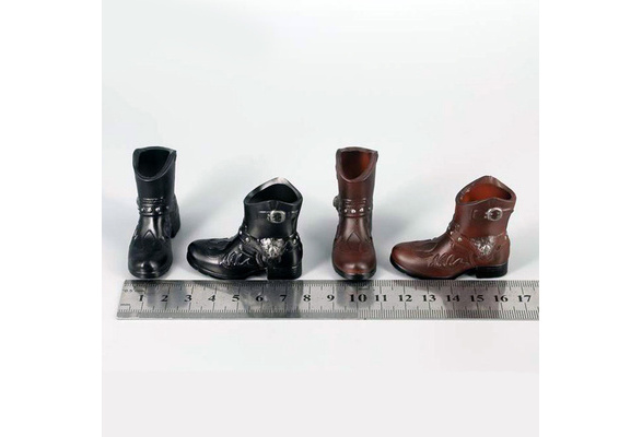 ms0065 Black Dress Short Boots Shoes Plastic for 16 Figure Enterbay Hot Toys TTL 12 Tall Doll