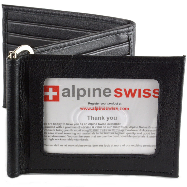 Alpine Swiss Men's RFID Blocking Bifold Wallet