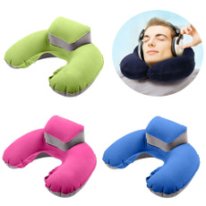 Travel Washable Neck Cushion U Shape Pillow Inflatable Air Blow Up