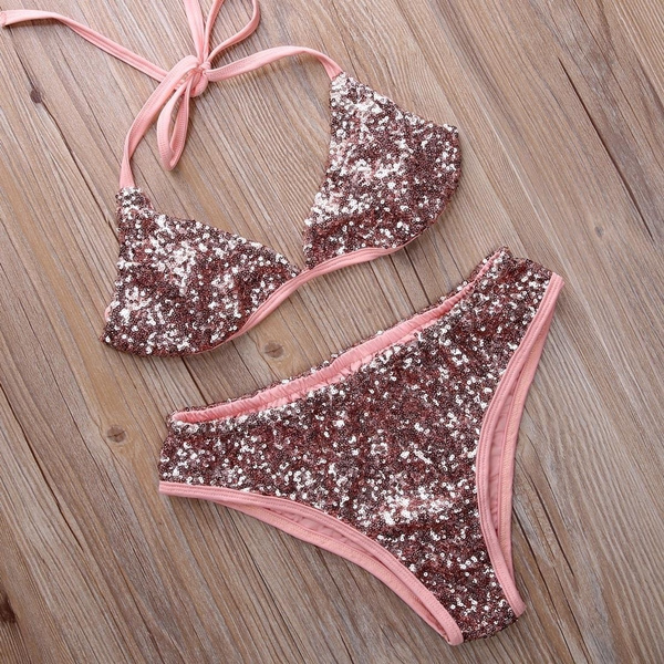 rose gold bikini set