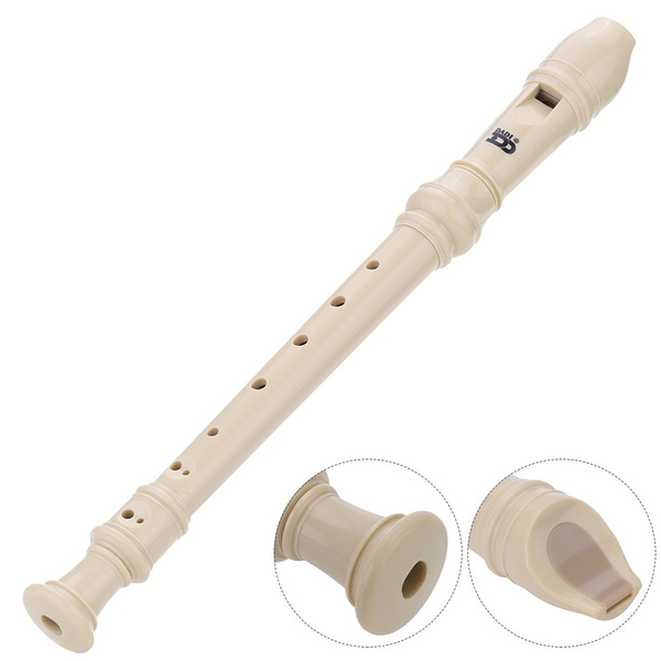 koulate Eight Hole Clarinet Cleaning Stick,Soprano Descant Recorder Clarinet Flute with Cleaning Rod and Instruction for Children Kids Adult Beginner 1#