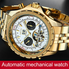 Chronograph, Hombre, Watch, Stainless Steel