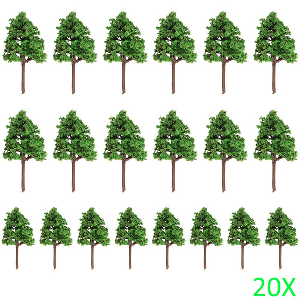 2017 Hot ! 20pcs Scale Model Poplar Trees Layout Railway Road Landscape ...
