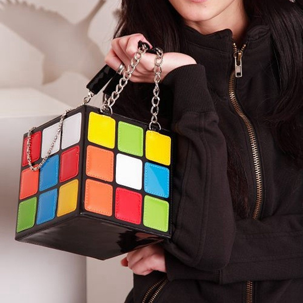 Women Bag Rubik Cube Cute Magic Cube Bag Handbag Purse Fashion Chain Handbags Women Messenger Bag Tote Bags