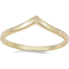 Sterling, goldplated, Engagement Wedding Ring Set, gold