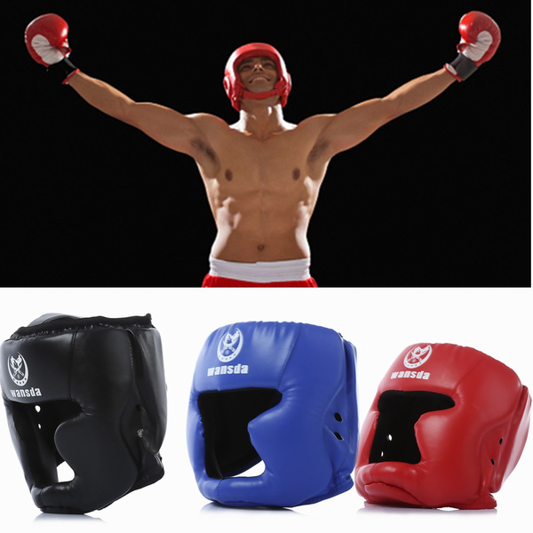Genuine Closed Kick Boxing Helmet Sanda Muay Thai Boxing Head Protection Gear zx 