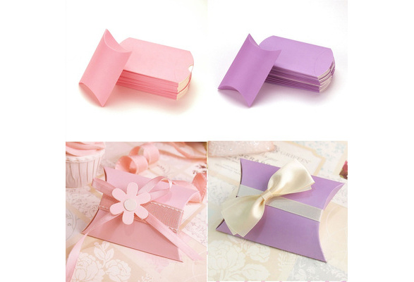 Kraft Pillow Boxes Wedding Favor Box Eco gift boxes FavorTuck Box Wedding Favour gift boxes Gift Boxes Recyclable Candy Box
