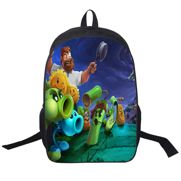 Nanston Plants Vs Zombies Backpack-Kids Big Capacity School Backpack Durable Travel Rucksack Laptop Backpack for Boys,Girls 