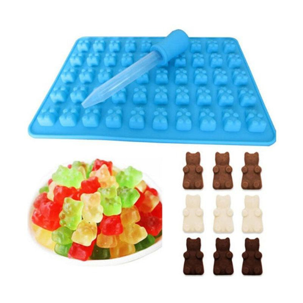50 Cavity Silicone Gummy Bear Chocolate Mold Candy Maker Ice Tray Mould
