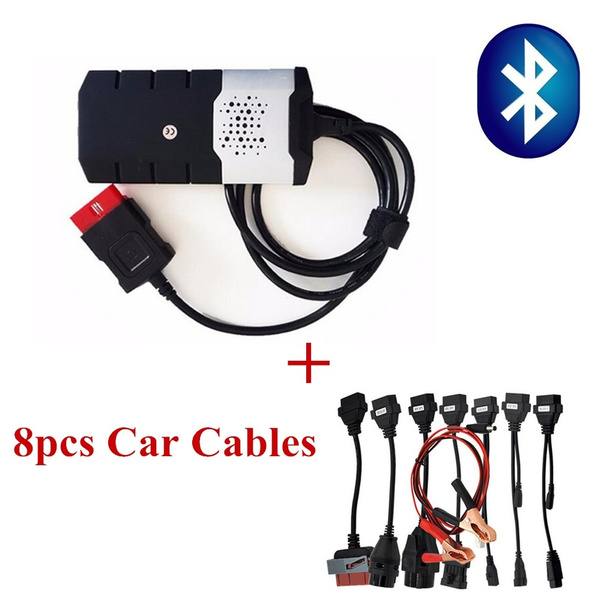 Quality A+ 2015.R3 with house case for delphi ds150e ds150 with bluetooth  NEW vci tcs cdp pro plus 8pcs car cables