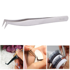 New Professional Beauty Fashion Stainless Steel False Eyelash Tweezer Curved 3D 6D Volume