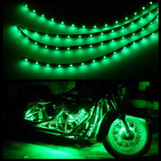 4PCS/30CM Green Motors Automotive 15 LED Car Strip Light 12V Waterproof