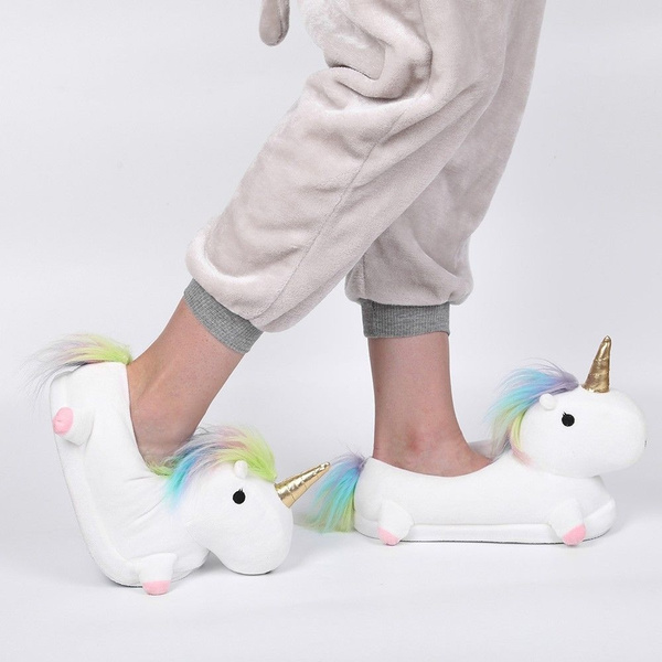 soft unicorn slippers