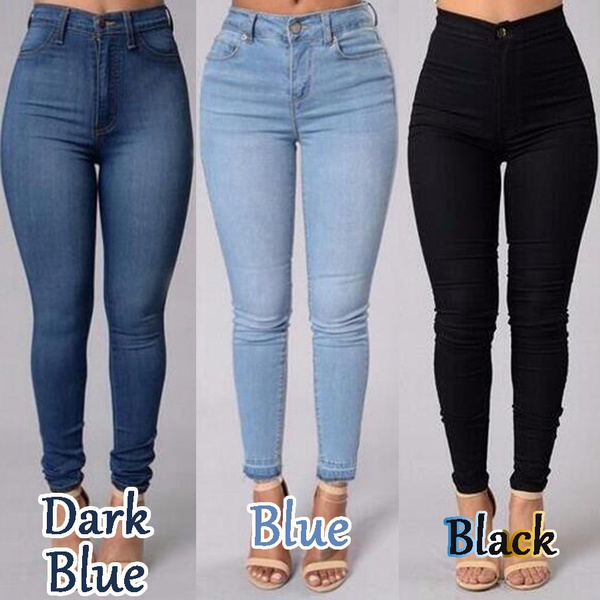 3 Colors Women Fashion Skinny Jeans 