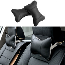 Travel Car Auto Seat Head Neck Rest Leather Cushion Pad HeadRest Bone Pillow HOT
