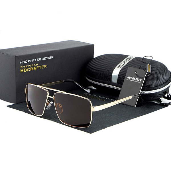 Polarized Sunglasses Men Designer Vintage Outdoor Driving 