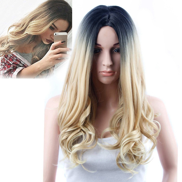 Two-Tone Cozy Long Wavy Hair in Blonde