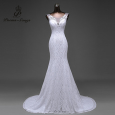 Wish Customer Reviews: Elegante bellissimi fiori di pizzo sirena Abiti Da Sposa  abiti da noiva robe de mariage abito da sposa