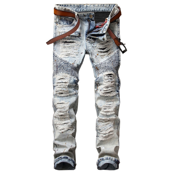 Ink Biker Men Jeans Homme Hi Street 