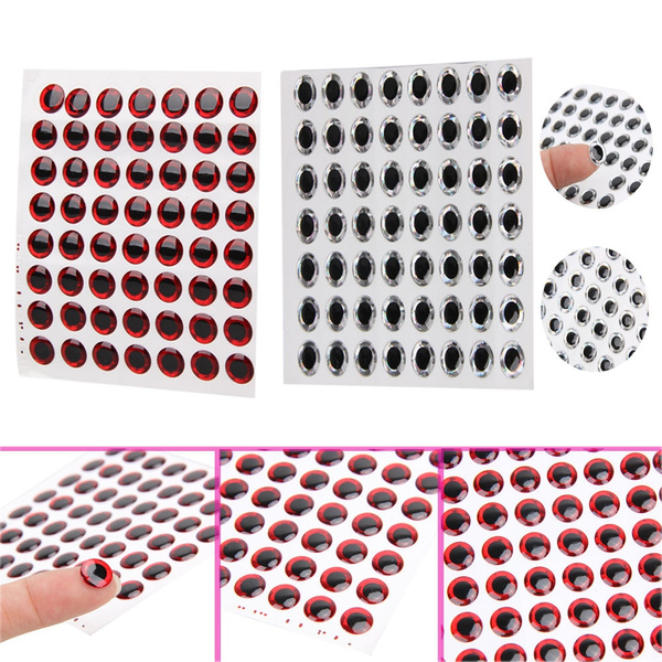 100pcs Fish Eyes 3D Holographic Lure Eyes Fly Tying Jigs Crafts Dolls