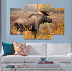 moose, Home Decor, Abstract Oil Painting, Oil Painting On Canvas