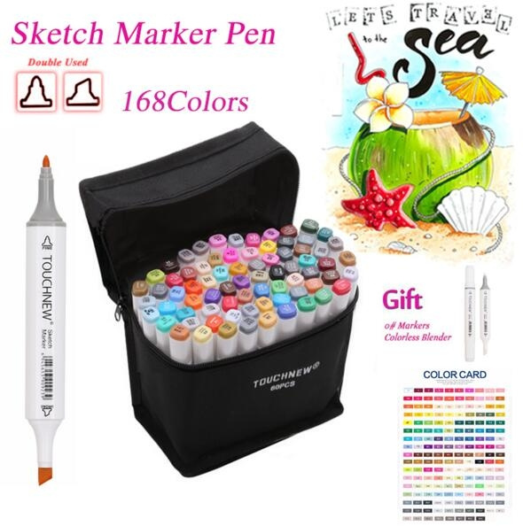 Colored Marker Pens Set Manga Drawing Sketch Art Supplies Stationery  Lettering
