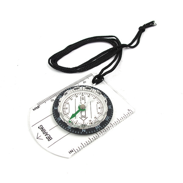 Outdoor Military Mini Compass Scale Ruler Baseplate For Camping HikinRSFD 
