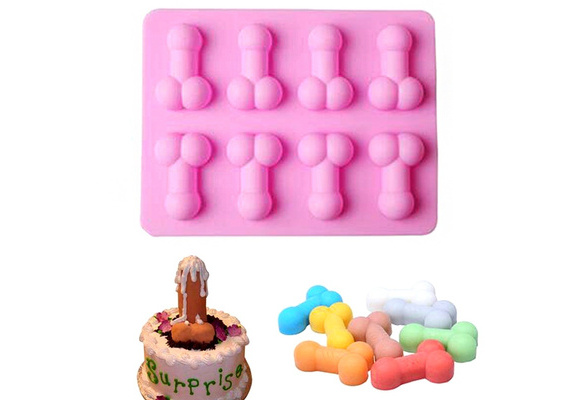 1pc Silicone Sexy Penis Cake Mold Dick Ice Cube Tray Jelly Chocolate Molds  Candy Soap Mould